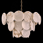 Люстра трехъярусная с подвесками из округлых элементов Cryptocrystalline Stone варинант исполнения - 1 | Loft Concept в Краснодаре
