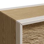 Тумба 2 ящика с подсветкой на рельефном фасаде Warm Industrial варинант исполнения - 9 | Loft Concept в Краснодаре