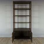 Стеллаж со стеклянными полками Elsa Dreams Walnut варинант исполнения - 4 | Loft Concept в Краснодаре