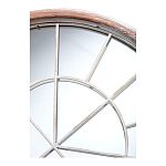 Зеркало-окно настенное в венецианском стиле с деревянной рамой бежевого цвета Venetian Smooth варинант исполнения - 2 | Loft Concept в Краснодаре