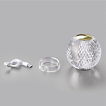 Настольная лампа с прозрачным шарообразным плафоном на цилиндрической подставке Crystal Globule варинант исполнения - 3 | Loft Concept в Краснодаре