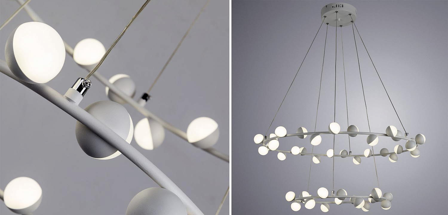 Люстра Vilelme Chandelier white double Люстра Vilelme Chandelier white double - Loft-Concept в Краснодаре