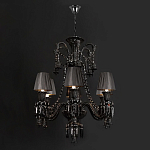 Люстра подвесная с плиссированными абажурами и множеством подвесок черного цвета Диаметр 62 см Lustre Reverie варинант исполнения - 2 | Loft Concept в Краснодаре