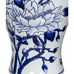 Ваза с бело-синей росписью и изображением цветов Blue & White Ornament варинант исполнения - 1 | Loft Concept в Краснодаре