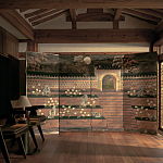 Обои ручная роспись The Art of Learning and Steps for the Flowers by Teo Yang Special Colourway on purple painted Xuan paper варинант исполнения - 1 | Loft Concept в Краснодаре