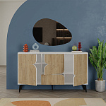 Комод с 3-мя дверцами и выдвижным ящиком цвета светлый дуб SPARK CONSOLE WHITE варинант исполнения - 2 | Loft Concept в Краснодаре