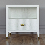 Прикроватная тумбочка с полкой Elsa Dreams White варинант исполнения - 5 | Loft Concept в Краснодаре