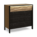 Комод 4 ящика с подсветкой на рельефном фасаде Warm Industrial варинант исполнения - 3 | Loft Concept в Краснодаре