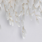 Бра золотого цвета с ветвями и белыми овальными стеклянными подвесками Droplet Chandelier варинант исполнения - 5 | Loft Concept в Краснодаре