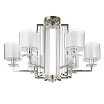 Люстра с 6-ю цилиндрическими плафонами из стекла Laurent варинант исполнения - 3 | Loft Concept в Краснодаре