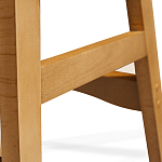 Барный стул со спинкой и подлокотниками на 4-х деревянных ножках Кремовый Велюр Ava Charm варинант исполнения - 7 | Loft Concept в Краснодаре