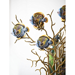 Ваза зеленая с бронзовыми ветвями и фарфоровыми рыбками Eden Garden варинант исполнения - 2 | Loft Concept в Краснодаре