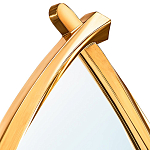 Зеркало овальное в деревянной золотистой раме Oval Gold Lines варинант исполнения - 2 | Loft Concept в Краснодаре