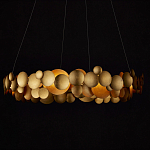Люстра круглая из многослойных золотых дисков Metal Disc Chandelier варинант исполнения - 6 | Loft Concept в Краснодаре
