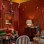 Обои с вышивкой ручной работы Ceres Original colourway on wool sateen варинант исполнения - 2 | Loft Concept в Краснодаре