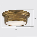 Потолочный светильник круглый цвета состаренная латунь Modern Simple Ceiling Light варинант исполнения - 5 | Loft Concept в Краснодаре