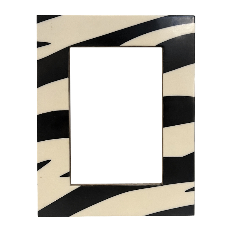 Рамка для фото Зебра FRAME ZEBRA Черный ivory ( слоновая кость ) в Краснодаре | Loft Concept 