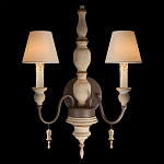 Бра с двумя конусовидными белыми тканевыми абажурами Terrain варинант исполнения - 2 | Loft Concept в Краснодаре