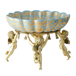 Чаша с орнаментом на бронзовых ножках в виде ангелов Eden Garden варинант исполнения - 1 | Loft Concept в Краснодаре