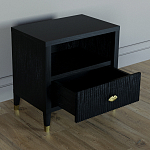 Прикроватная тумбочка с полкой Elsa Dreams Black варинант исполнения - 2 | Loft Concept в Краснодаре