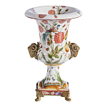 Ваза из фарфора с бронзовыми Овнами Bronze Aries варинант исполнения - 1 | Loft Concept в Краснодаре