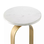 Столик приставной с овальным золотым основанием Oval Gold Base варинант исполнения - 2 | Loft Concept в Краснодаре