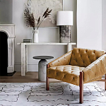 Дизайнерский журнальный стол с чёрной круглой столешницей Visanyp варинант исполнения - 3 | Loft Concept в Краснодаре