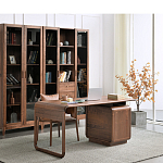 Стол рабочий округлой формы с 3-мя ящиками  Working Moonnut Table варинант исполнения - 3 | Loft Concept в Краснодаре