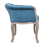 Кресло низкое в стиле прованс Louis French Armchair blue velour варинант исполнения - 1 | Loft Concept в Краснодаре