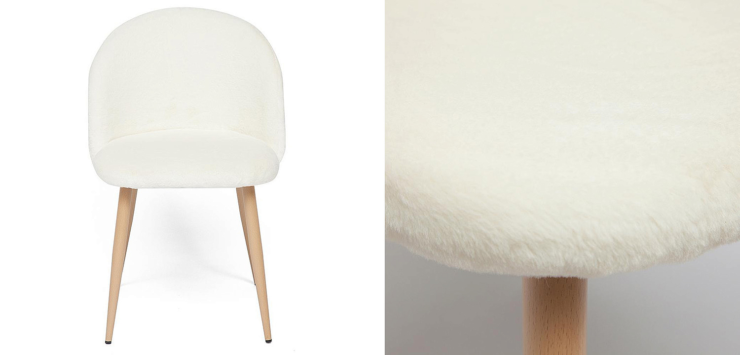 Стул Lea white plush - Loft-Concept в Краснодаре