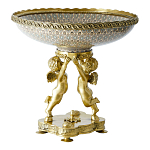Чаша фарфоровая на двух бронзовых ангелах Eden Garden варинант исполнения - 2 | Loft Concept в Краснодаре