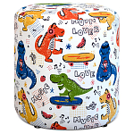 Пуф детский круглый с принтом Dinosaurs CHILDHOOD варинант исполнения - 1 | Loft Concept в Краснодаре