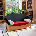 Дизайнерский диван с двумя подушками-валиками Poltronova Mitzi Sofa варинант исполнения - 7 | Loft Concept в Краснодаре