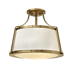 Потолочный светильник со светлым текстильным абажуром Hinkley варинант исполнения - 5 | Loft Concept в Краснодаре
