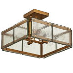 Потолочный светильник квадратный из толстого литого стекла Cast Glass варинант исполнения - 5 | Loft Concept в Краснодаре