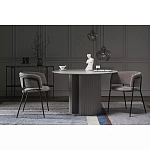 Стул полукруглый с каркасом из металла и мягким сиденьем и спинкой Soft Chenille варинант исполнения - 3 | Loft Concept в Краснодаре