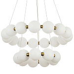 Многоярусная кольцевая люстра с плафонами шары Rings Suspension Light Chandelier варинант исполнения - 1 | Loft Concept в Краснодаре
