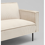 Диван современный вельветовый прямой Worcester Молочный варинант исполнения - 3 | Loft Concept в Краснодаре