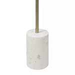 Торшер золотистый с 2-мя подвижными плафонами на белом мраморном основании Streams of Light варинант исполнения - 3 | Loft Concept в Краснодаре