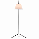 Торшер с черным наклонным корпусом и конусовидным абажуром Black Tripod варинант исполнения - 3 | Loft Concept в Краснодаре