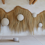 Большая дизайнерская Инсталляция из соломы RAFFIA Installation  варинант исполнения - 2 | Loft Concept в Краснодаре