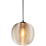 Подвесной светильник со стеклянным рельефным плафоном хром Perforated Glass 25 варинант исполнения - 1 | Loft Concept в Краснодаре