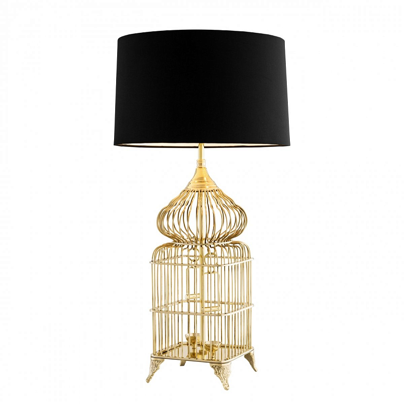 Настольная лампа Eichholtz Table Lamp La Cage Brass Латунь Черный в Краснодаре | Loft Concept 