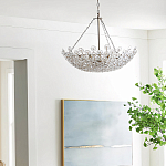 Люстра декорированная цветами из стекла Lightness of Flowers варинант исполнения - 3 | Loft Concept в Краснодаре