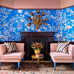 Обои ручная роспись Houghton Canton Blue варинант исполнения - 3 | Loft Concept в Краснодаре