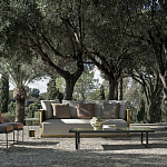 Дизайнерский уличный диван из массива дерева с плетеной спинкой PALINFRASCA Sofa варинант исполнения - 17 | Loft Concept в Краснодаре