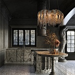 Люстра круглая подвесная с металлическими дугами и длинными цепочками 80 см Atlantis Chain варинант исполнения - 9 | Loft Concept в Краснодаре