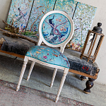 Стул из массива бука с изображением птиц и цветов Turquoise Beige Chinoiserie Garden Chair варинант исполнения - 6 | Loft Concept в Краснодаре