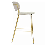 Стул барный широкой полукруглой спинкой на золотистых ножках Chair Smooth Shapes варинант исполнения - 2 | Loft Concept в Краснодаре