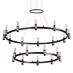 Люстра подвесная с двумя круглыми ярусами и цилиндрическими плафонами Arnaut Light варинант исполнения - 1 | Loft Concept в Краснодаре